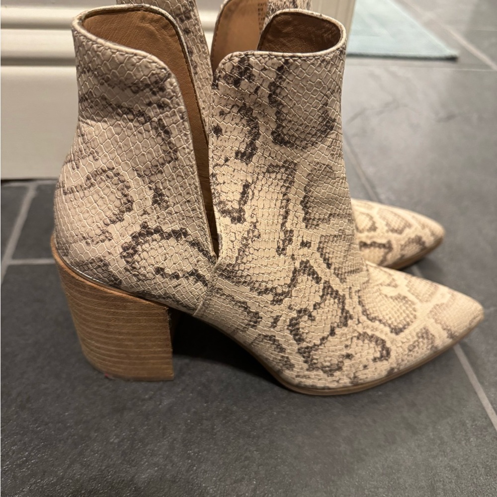 Snakeskin Ankle Boots